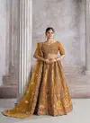 Kf 32 Mustard Banarasi Silk Patch Work Semi Bridal Lehenga Choli Wholesale Clothing Suppliers In India